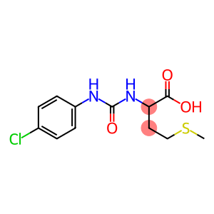 2-{[(4-chlorophenyl)carbamoyl]amino}-4-(methylsulfanyl)butanoic acid