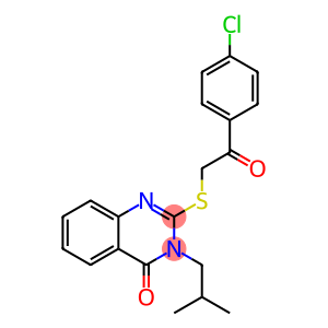 2-{[2-(4-chlorophenyl)-2-oxoethyl]thio}-3-isobutyl-3,4-dihydroquinazolin-4-one