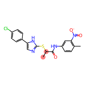 2-{[5-(4-chlorophenyl)-1H-imidazol-2-yl]sulfanyl}-N-{3-nitro-4-methylphenyl}propanamide