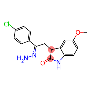 3-(4-CHLORO-B-HYDRAZONOPHENETHYL)-5-METHOXY-2-INDOLINONE