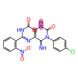 3-(4-chlorophenyl)-4-imino-6-(2-nitrophenyl)-1,3,4,7-tetrahydropyrimido[5,4-d]pyrimidine-2,8-dione