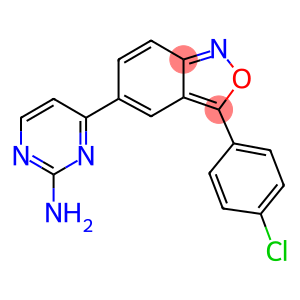 3-(4-CHLOROPHENYL)-5-(2-NITRO-4-PYRIMIDINYL)-2,1-BENZISOXAZOLE