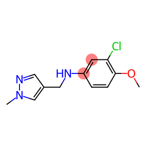 3-chloro-4-methoxy-N-[(1-methyl-1H-pyrazol-4-yl)methyl]aniline