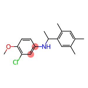 3-chloro-4-methoxy-N-[1-(2,4,5-trimethylphenyl)ethyl]aniline