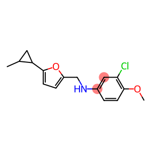 3-chloro-4-methoxy-N-{[5-(2-methylcyclopropyl)furan-2-yl]methyl}aniline