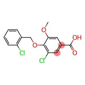 3-chloro-4-[(2-chlorophenyl)methoxy]-5-methoxybenzoic acid