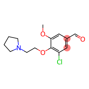 3-chloro-5-methoxy-4-[2-(pyrrolidin-1-yl)ethoxy]benzaldehyde