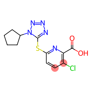 3-chloro-6-[(1-cyclopentyl-1H-1,2,3,4-tetrazol-5-yl)sulfanyl]pyridine-2-carboxylic acid