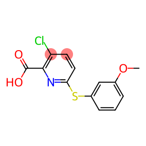 3-chloro-6-[(3-methoxyphenyl)sulfanyl]pyridine-2-carboxylic acid