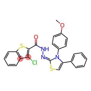 3-Chloro-N'-[(3-(4-methoxyphenyl)-4-phenyl-2,3-dihydrothiazol)-2-ylidene]benzo[b]thiophene-2-carbohydrazide