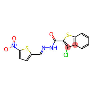 3-chloro-N'-[(E)-(5-nitro-2-thienyl)methylidene]-1-benzothiophene-2-carbohydrazide
