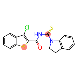 3-chloro-N-(2,3-dihydro-1H-indol-1-ylcarbothioyl)-1-benzothiophene-2-carboxamide