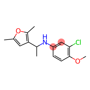 3-chloro-N-[1-(2,5-dimethylfuran-3-yl)ethyl]-4-methoxyaniline