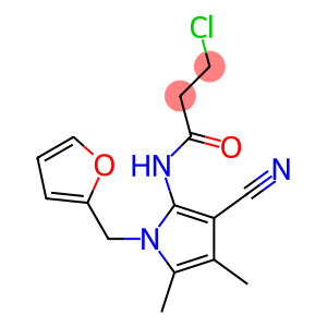 3-CHLORO-N-[3-CYANO-1-(2-FURYLMETHYL)-4,5-DIMETHYL-1H-PYRROL-2-YL]PROPANAMIDE