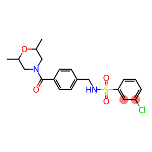 3-chloro-N-{4-[(2,6-dimethyl-4-morpholinyl)carbonyl]benzyl}benzenesulfonamide