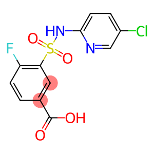 3-[(5-chloropyridin-2-yl)sulfamoyl]-4-fluorobenzoic acid