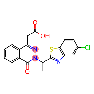 3-[1-(5-Chloro-2-benzothiazolyl)ethyl]-3,4-dihydro-4-oxophthalazine-1-acetic acid