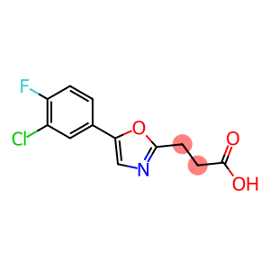 3-[5-(3-chloro-4-fluorophenyl)-1,3-oxazol-2-yl]propanoic acid