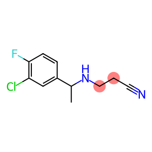 3-{[1-(3-chloro-4-fluorophenyl)ethyl]amino}propanenitrile