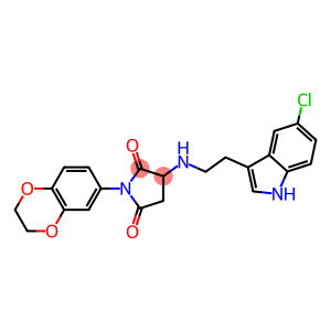 3-{[2-(5-CHLORO-1H-INDOL-3-YL)ETHYL]AMINO}-1-(2,3-DIHYDRO-1,4-BENZODIOXIN-6-YL)PYRROLIDINE-2,5-DIONE