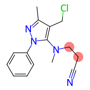 3-{[4-(chloromethyl)-3-methyl-1-phenyl-1H-pyrazol-5-yl](methyl)amino}propanenitrile