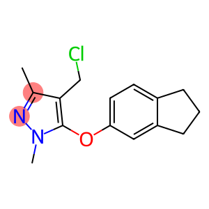 4-(chloromethyl)-5-(2,3-dihydro-1H-inden-5-yloxy)-1,3-dimethyl-1H-pyrazole