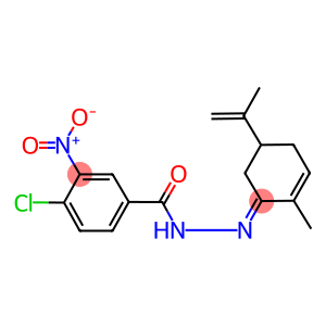 4-chloro-3-nitro-N'-(5-isopropenyl-2-methyl-2-cyclohexen-1-ylidene)benzohydrazide