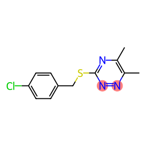 4-chlorobenzyl 5,6-dimethyl-1,2,4-triazin-3-yl sulfide