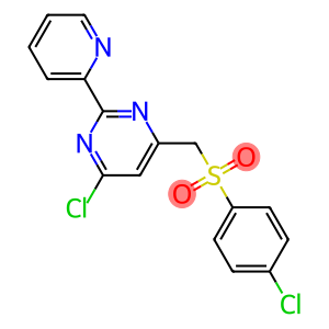 4-chlorophenyl [6-chloro-2-(2-pyridinyl)-4-pyrimidinyl]methyl sulfone