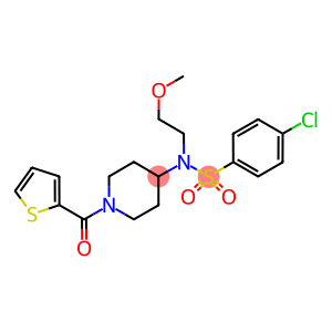 4-[((4-CHLOROPHENYL)SULPHONYL)(2-METHOXYETHYL)AMINO]-1-((2-THIENYL)CARBONYL)PIPERIDINE