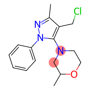 4-[4-(chloromethyl)-3-methyl-1-phenyl-1H-pyrazol-5-yl]-2-methylmorpholine