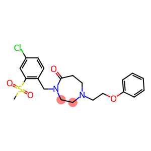 4-[4-CHLORO-2-(METHYLSULFONYL)BENZYL]-1-(2-PHENOXYETHYL)-1,4-DIAZEPAN-5-ONE