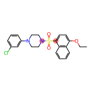 4-{[4-(3-chlorophenyl)-1-piperazinyl]sulfonyl}-1-naphthyl ethyl ether