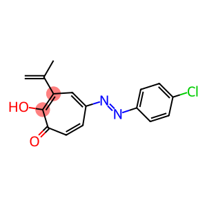 5-(4-Chlorophenylazo)-2-hydroxy-3-(1-methylethenyl)-2,4,6-cycloheptatrien-1-one