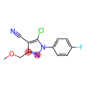5-chloro-1-(4-fluorophenyl)-3-(methoxymethyl)-1H-pyrazole-4-carbonitrile