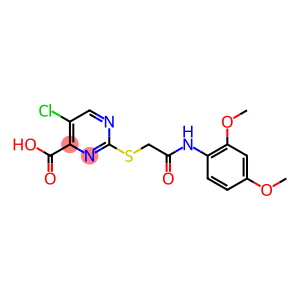 5-chloro-2-({2-[(2,4-dimethoxyphenyl)amino]-2-oxoethyl}thio)pyrimidine-4-carboxylic acid