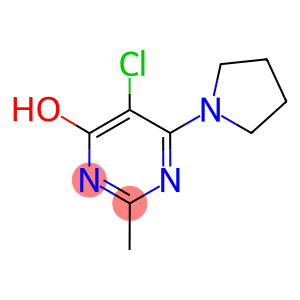 5-Chloro-2-methyl-6-(pyrrolidin-1-yl)pyrimidin-4-ol, 1-(5-Chloro-6-hydroxy-2-methylpyrimidin-4-yl)pyrrolidine