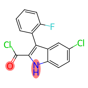 5-Chloro-3-(2-fluorophenyl)-1H-indole-2-carbonyl chloride