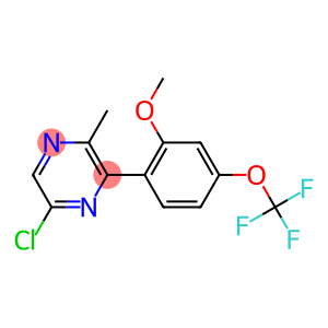 5-CHLORO-3-[2-METHOXY-4-(TRIFLUOROMETHOXY)PHENYL]-2-METHYLPYRAZINE