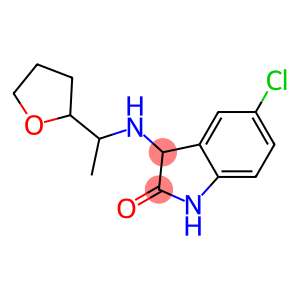 5-chloro-3-{[1-(oxolan-2-yl)ethyl]amino}-2,3-dihydro-1H-indol-2-one