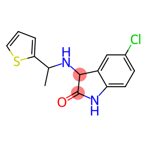 5-chloro-3-{[1-(thiophen-2-yl)ethyl]amino}-2,3-dihydro-1H-indol-2-one