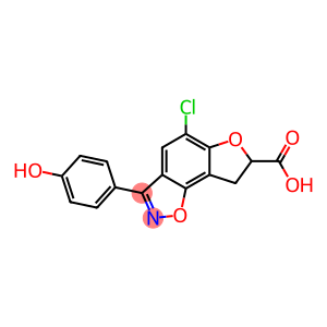 5-Chloro-7,8-dihydro-3-(4-hydroxyphenyl)furo[2,3-g][1,2]benzisoxazole-7-carboxylic acid