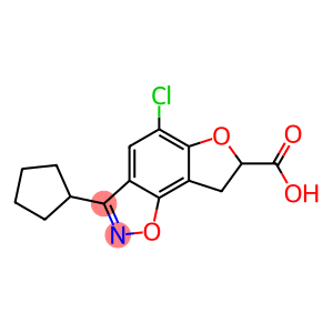 5-Chloro-7,8-dihydro-3-cyclopentylfuro[2,3-g][1,2]benzisoxazole-7-carboxylic acid