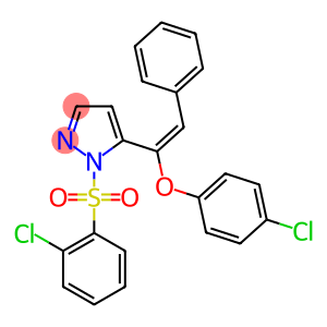 5-[1-(4-chlorophenoxy)-2-phenylvinyl]-1-[(2-chlorophenyl)sulfonyl]-1h-pyrazole