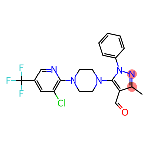 5-{4-[3-chloro-5-(trifluoromethyl)-2-pyridinyl]piperazino}-3-methyl-1-phenyl-1H-pyrazole-4-carbaldehyde