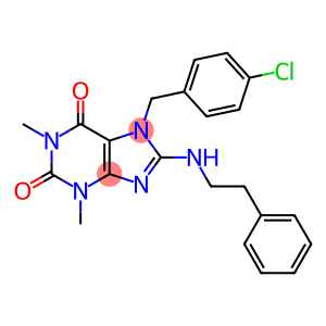 7-(4-CHLOROBENZYL)-1,3-DIMETHYL-8-(PHENETHYLAMINO)-1H-PURINE-2,6(3H,7H)-DIONE