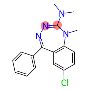 7-Chloro-1-methyl-5-phenyl-2-dimethylamino-1H-1,3,4-benzotriazepine