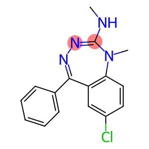 7-Chloro-1-methyl-5-phenyl-2-methylamino-1H-1,3,4-benzotriazepine