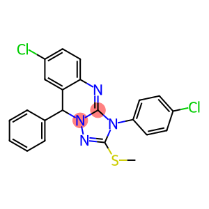 7-Chloro-3,9-dihydro-2-methylthio-3-(4-chlorophenyl)-9-phenyl[1,2,4]triazolo[5,1-b]quinazoline