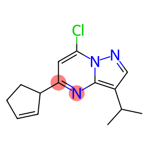 7-chloro-5-cyclopent-2-en-1-yl-3-(1-methylethyl)pyrazolo[1,5-a]pyrimidine